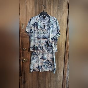 Connected apparel size 12 sleeveless dress with shirt jacket